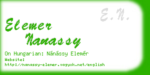 elemer nanassy business card
